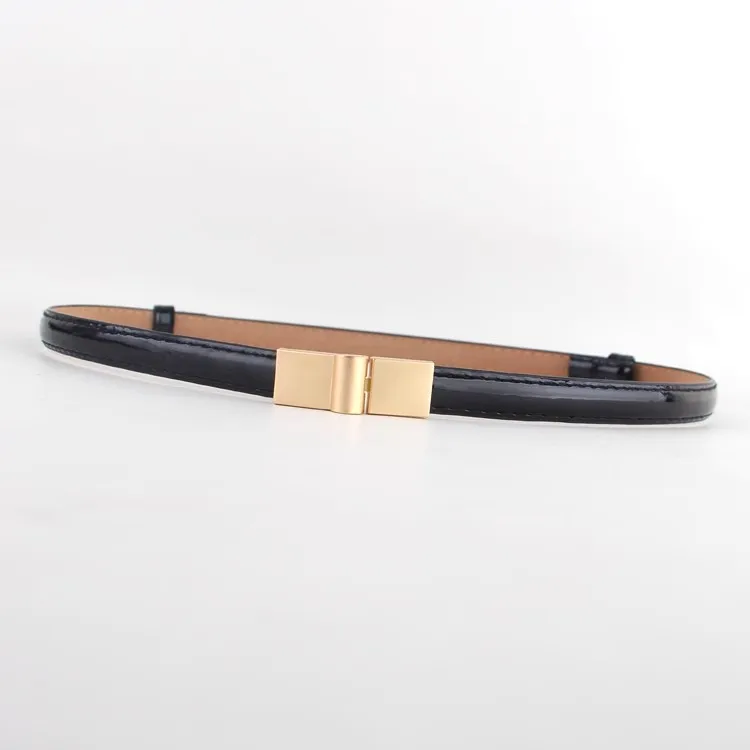ผู้หญิงปรับเอว PU หนัง Cummerbunds หญิงชุดรัดตัวเข็มขัดตกแต่งเข็มขัดแคบ TB375