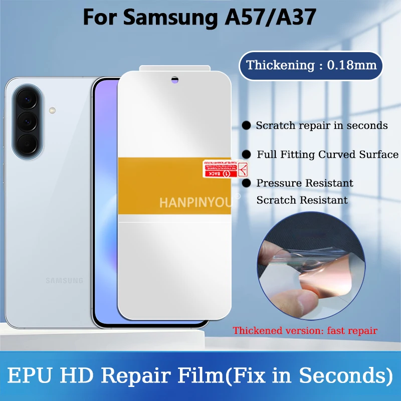 For Samsung Galaxy A57 A37 A17 A56 A36 A26 A07 A16 A06 Scratches Automatic Fix In Seconds HD Soft Hydrogel Film Screen Protector