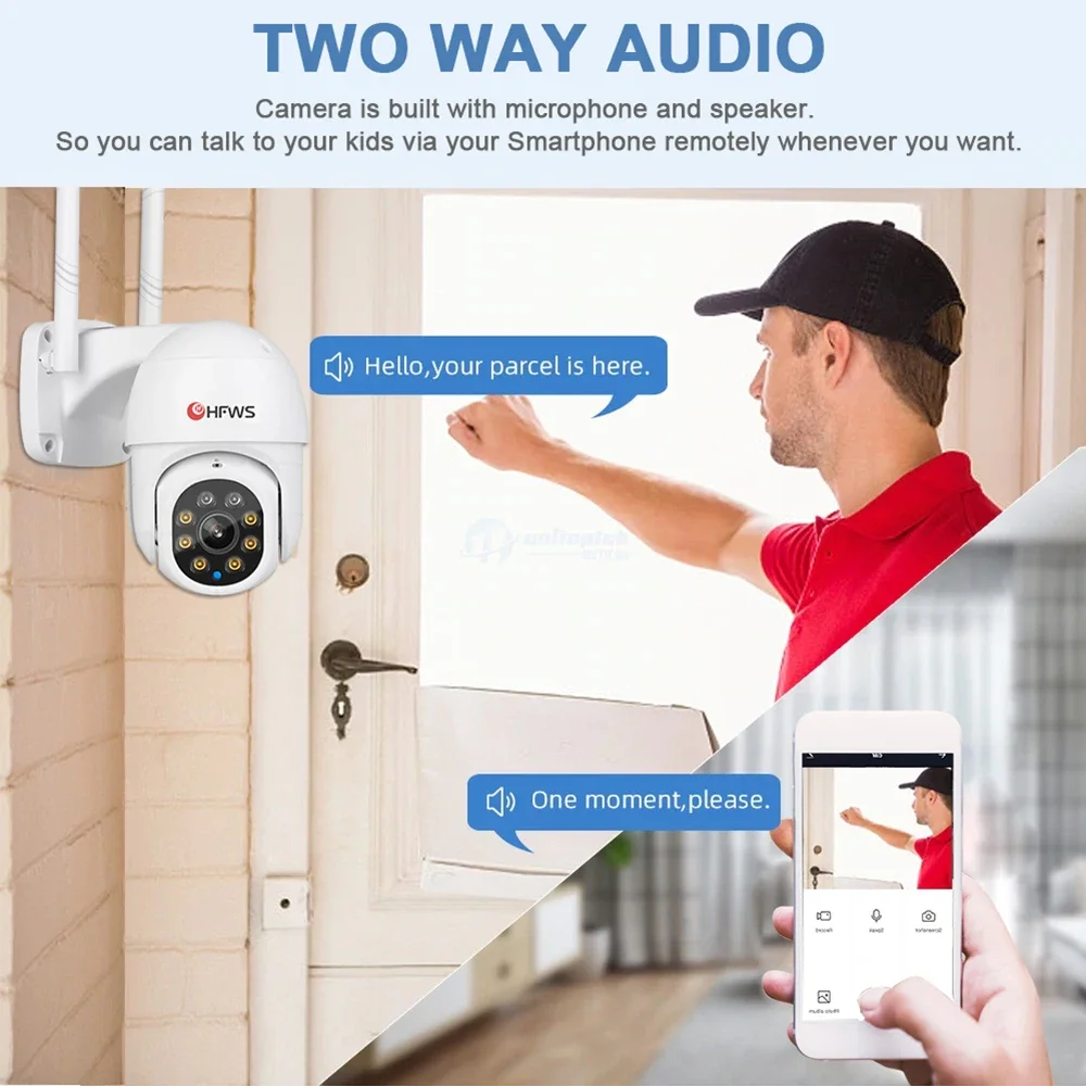 ชุดกล้องวงจรปิดระบบมองเห็นกลางคืน 6 ตัว พร้อมชุด NVR แบบไร้สาย 8 ช่อง ระบบกล้องวงจรปิดรักษาความปลอดภัย