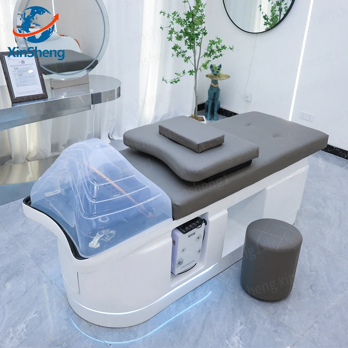 XinSheng Table de Massage lit de Massage shampooing lits tête SPA Salon meubles équipement de lavage des cheveux soins de beauté lit canapé coussin