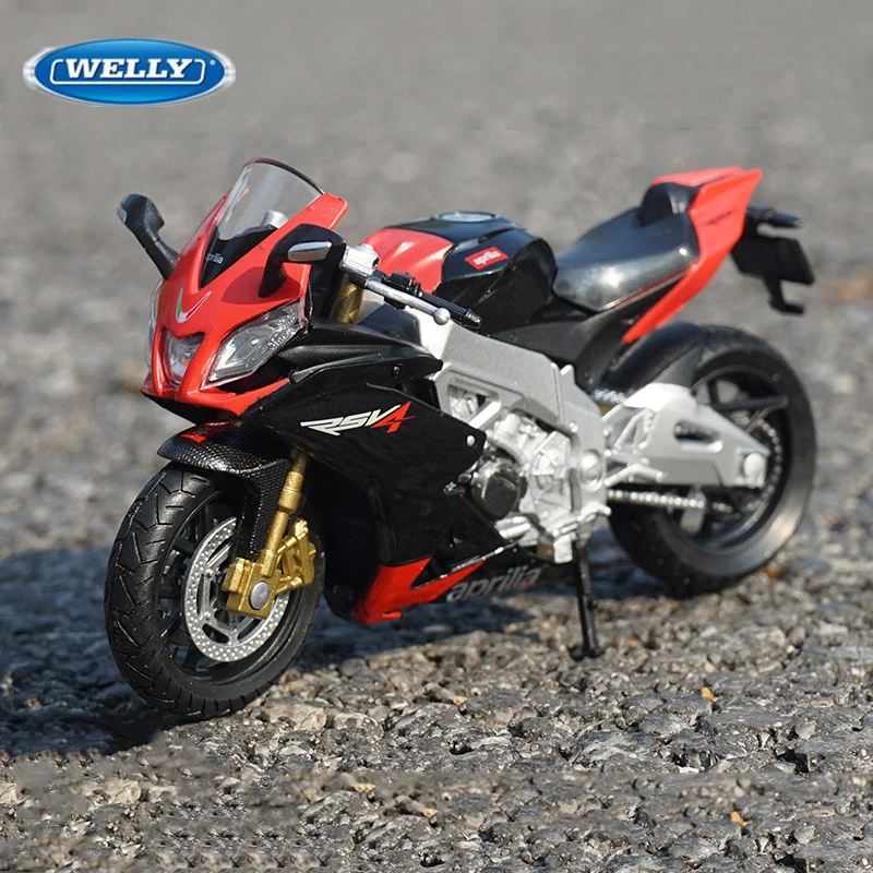 

Welly 1:18 Aprilia RSV 4 Factory Alloy Sports Motorcycle Model Diecast Metal Toy Race Motorcycle Model Simulation Childrens Gift