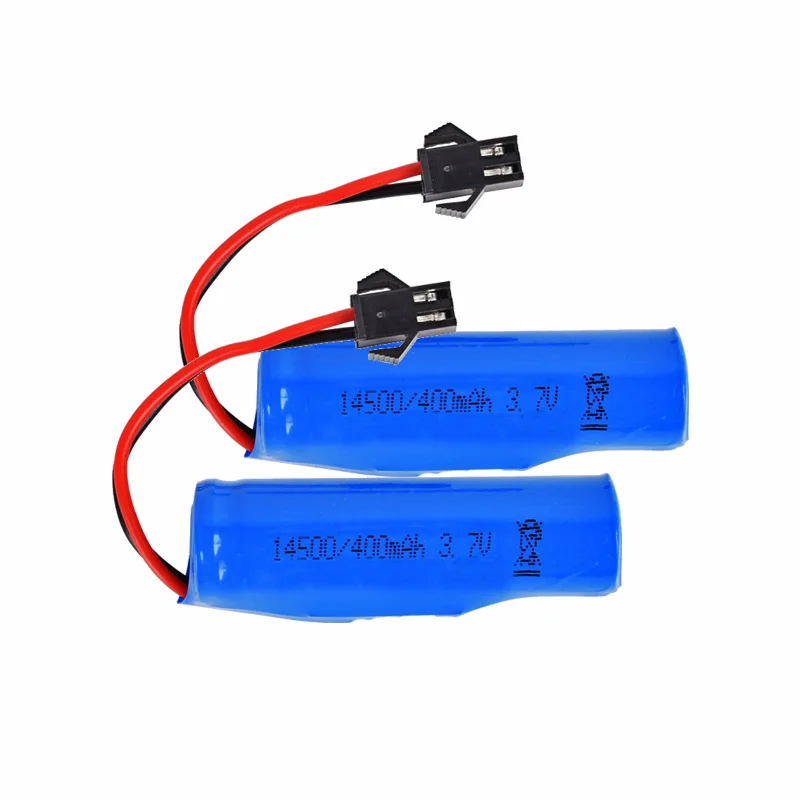 2 sztuk 3.7V 400mAh bateria Lipo część zamienna do zdalnie sterowana ciężarówka samochodów łódź Robot C2 D828 Q92 baterii akcesoria SM-2P wtyczka