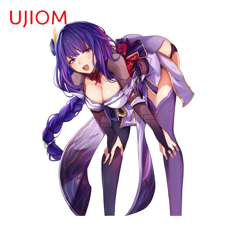 UJIOM Genshin Impact Seductive Raiden Shogun Wall Sticker Creative Artistic Attractive Decal Room Decoration Accessories