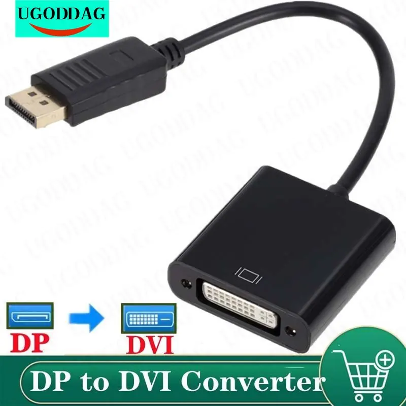 Port wyświetlacza Adapter DP do DVI HD 1080P DisplayPort do DVI konwerter Adapter do kabla męski na żeński do monitora wyświetlaczy projektora