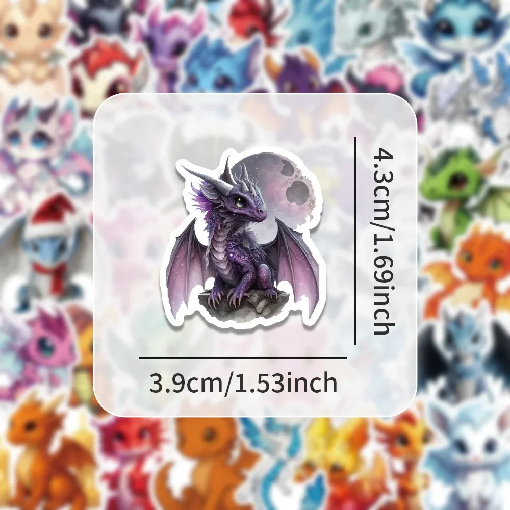 

10/54PCS Cool Cartoon Cute Dinosaur Sticker DIY Decoration Waterproof Skateboard Notebook Graffiti Kids Toys Gifts