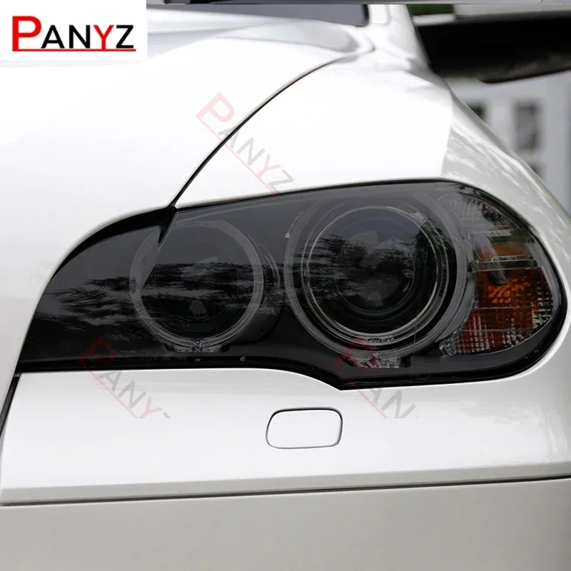 

Для BMW X5 E70 M 2007-2013 Автомобильная фара оттенок дымчатого черного цветов Защитная фронтальная пленка прозрачный ТПУ защитный