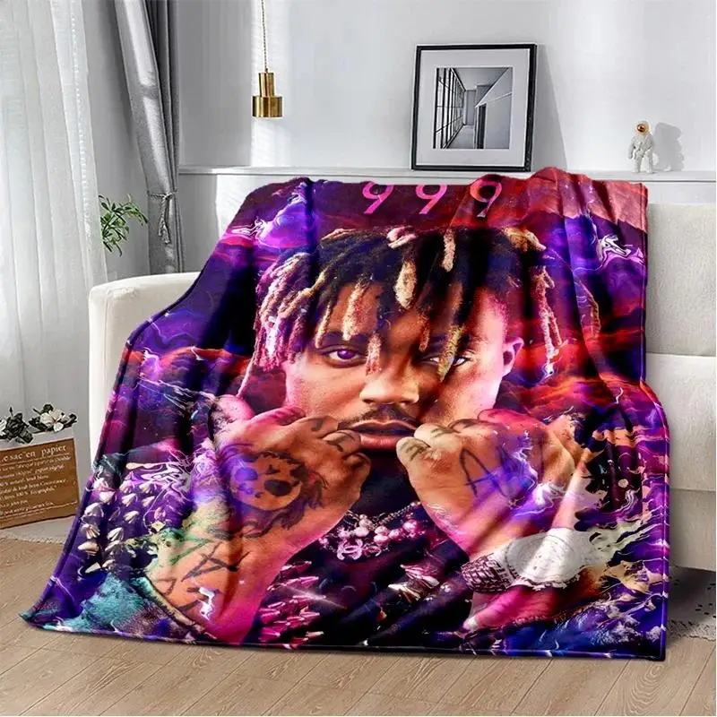 

Плед с двусторонним принтом Juice WRLD Legend Rapper Album Art, мягкий и уютный, для дома, спальни, кровати, дивана, путешествий, пикника, в подарок