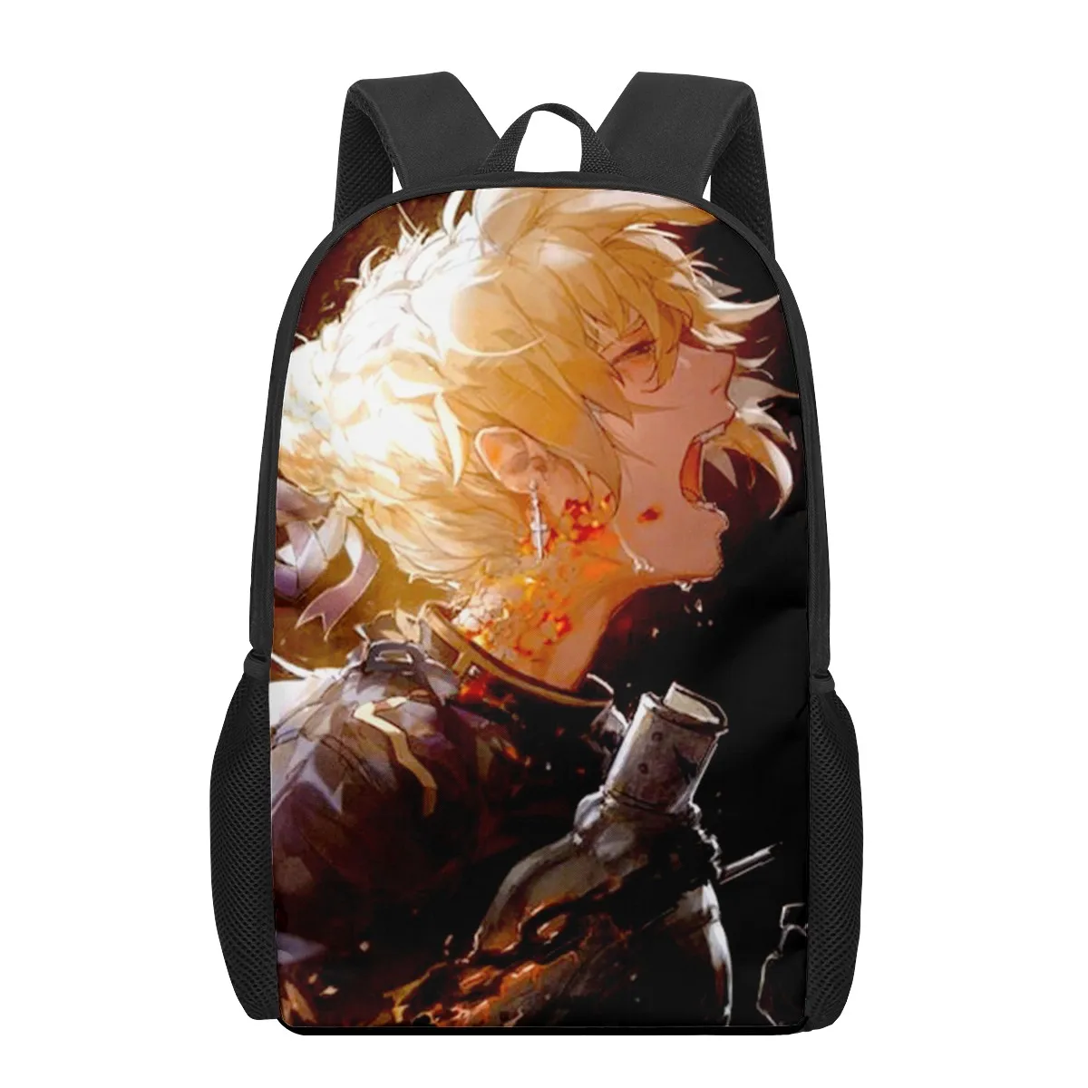 Mochila escolar con patrón 3D de Anime Fate saber para niños, niñas y niños, bolsas de libros informales, mochila para niños y niñas, mochilas escolares