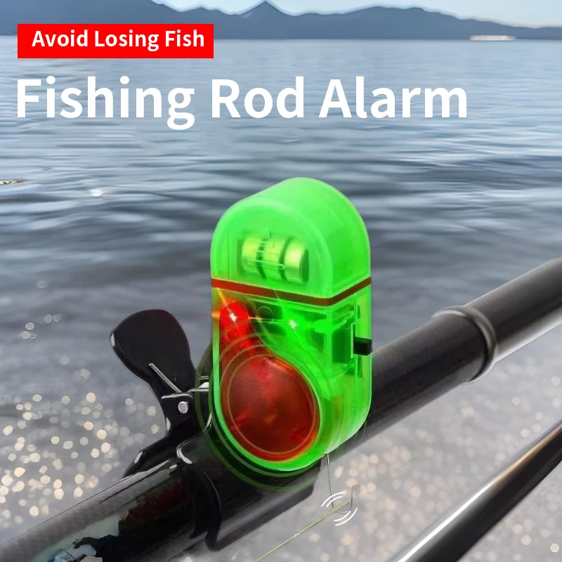 

Fishing Rod Alarm Bite Alert Sound Light Sensor Clip-On Electronic Buzzer for Night Fishing Rods Accessories Tool Gear