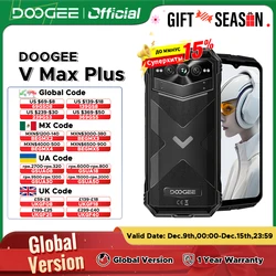 Doogee v max plus 5g telefone robusto 16gb + 512gb 22000mah dimensão 7050 200mp câmera 6.58 