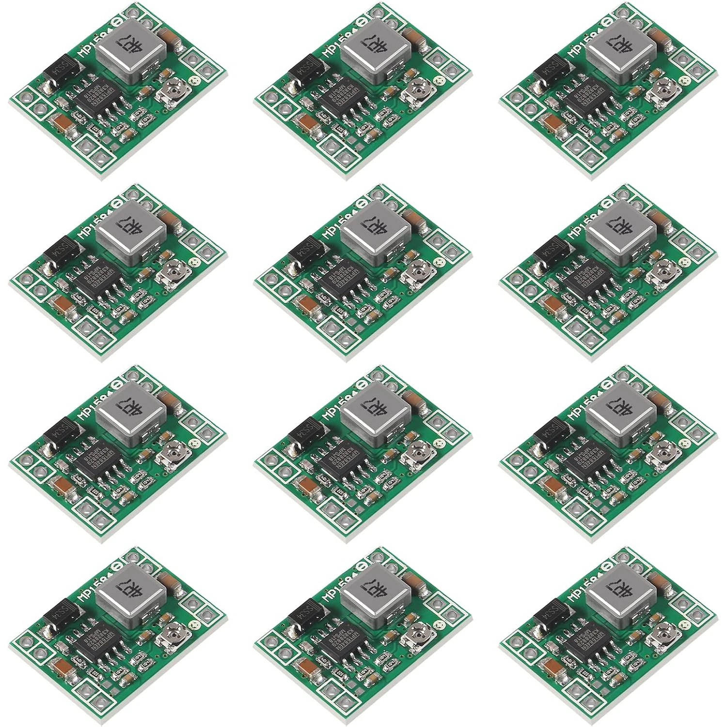 12PCS MP1584 MP1584EN DC-DC 3A Einstellbare Spannung Buck Converter Mini Spannung Netzteil Step Down Modul 24V zu 12V 9V 5V 3V