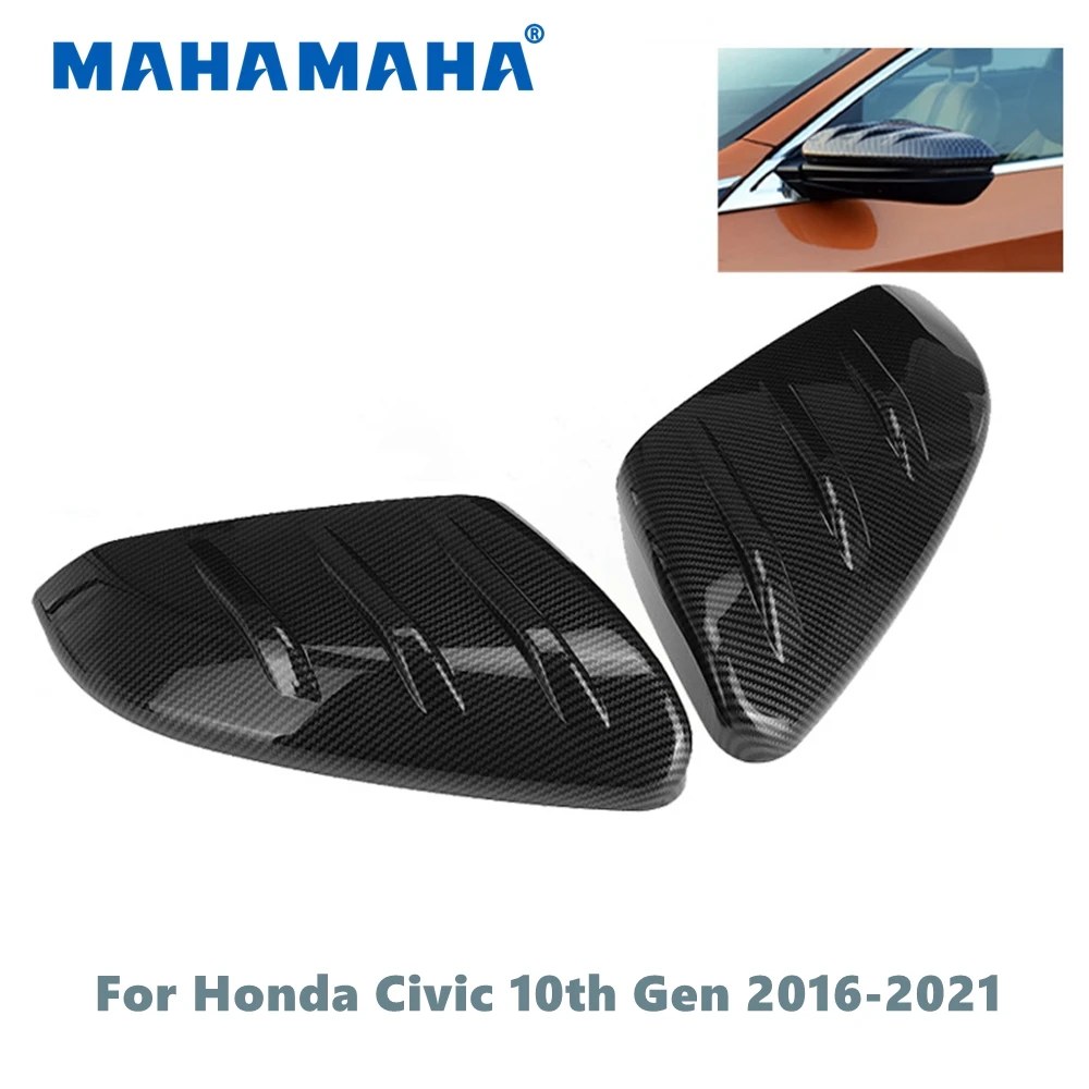 

Car Gadgets Side Door Rearview Mirror Cover Trim For Honda Civic 10th Gen 2016-2021 Sedan Coupe 2 Pcs Car Accessories