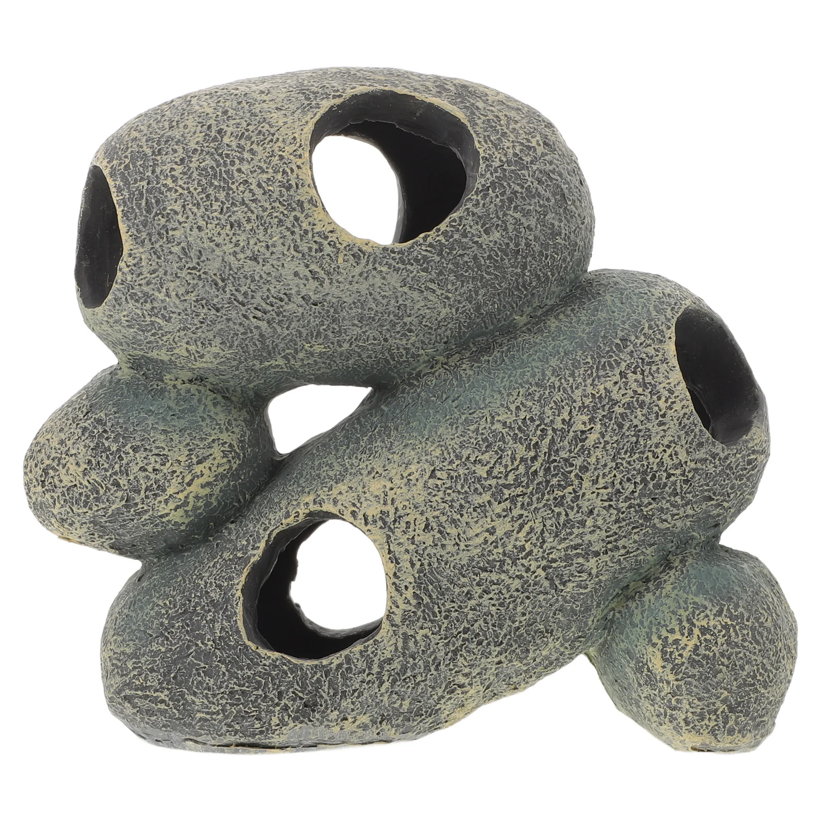 

Fish Tank Hideout Cave Ornament - Realistic Aquarium Decoration for Small Tanks - Cichlid Breeding Cave Fish Shelter