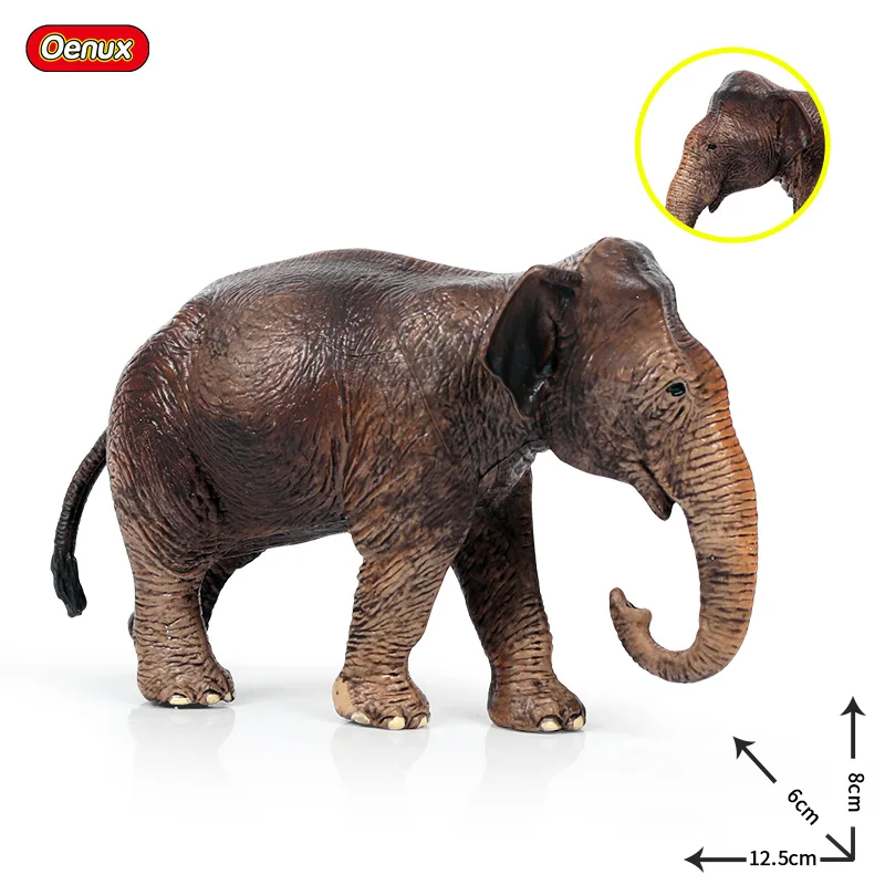 Oenux African Wild Animals Elephant Model Simulation Big Mammoth Action Figures Figurine PVC Educational Toy For Kids Gift