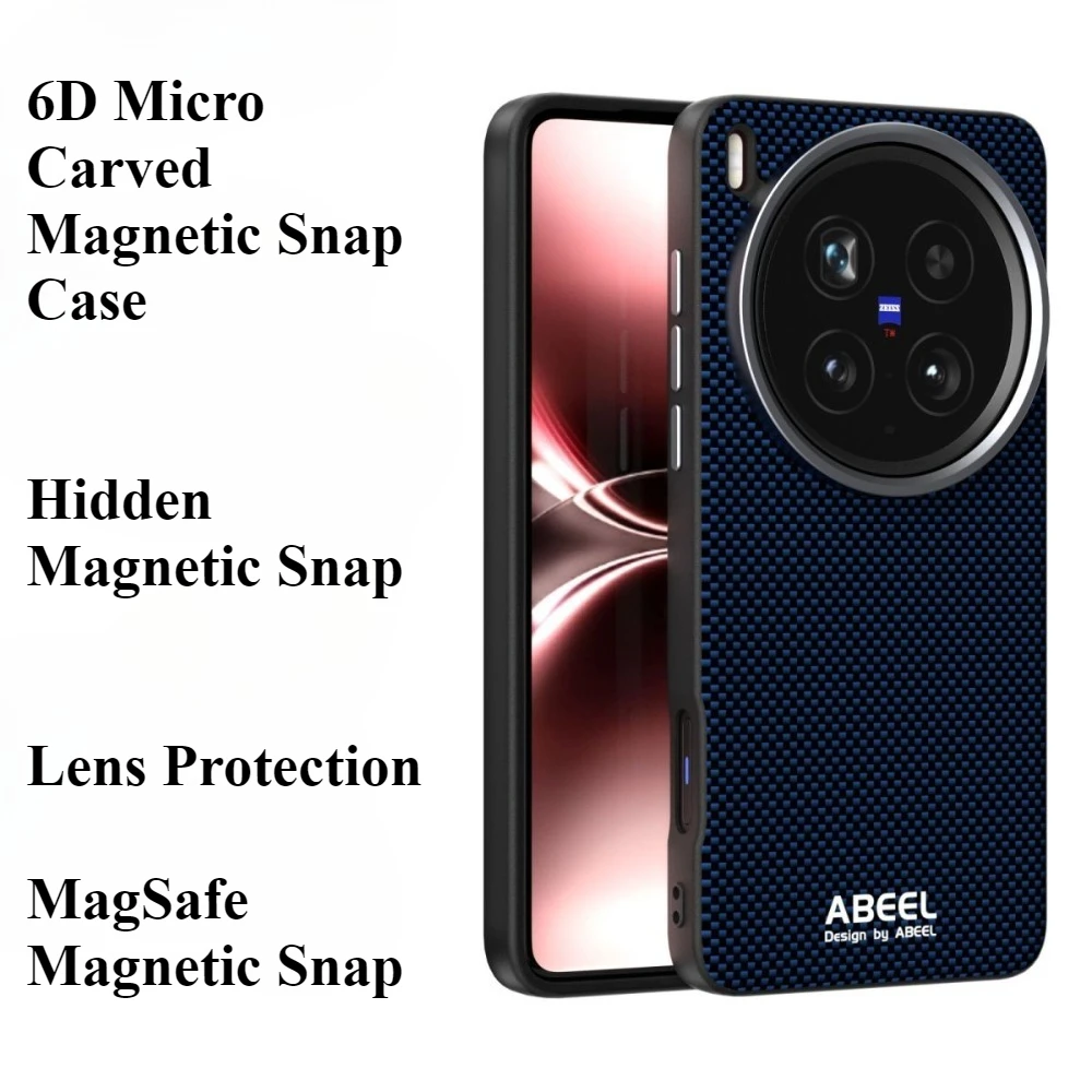 حافظة شحن لاسلكية ممتازة 6D صديقة للبشرة لهاتف VIVO X300Pro X200 S Pro غطاء حلقة عدسة معدنية صغيرة للغاية