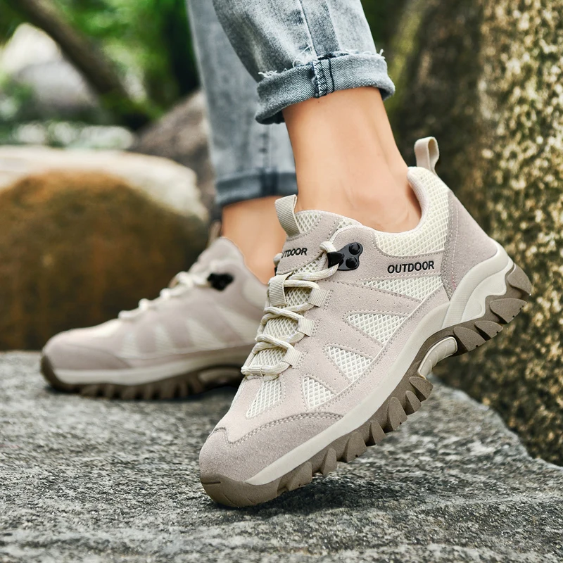 

Outdoor Hiking Shoes Men Shoes Anti-slip Breathable Sports Shoes Men Lace-up Wear-resistant Soft Casual Sneakers Men Shoes