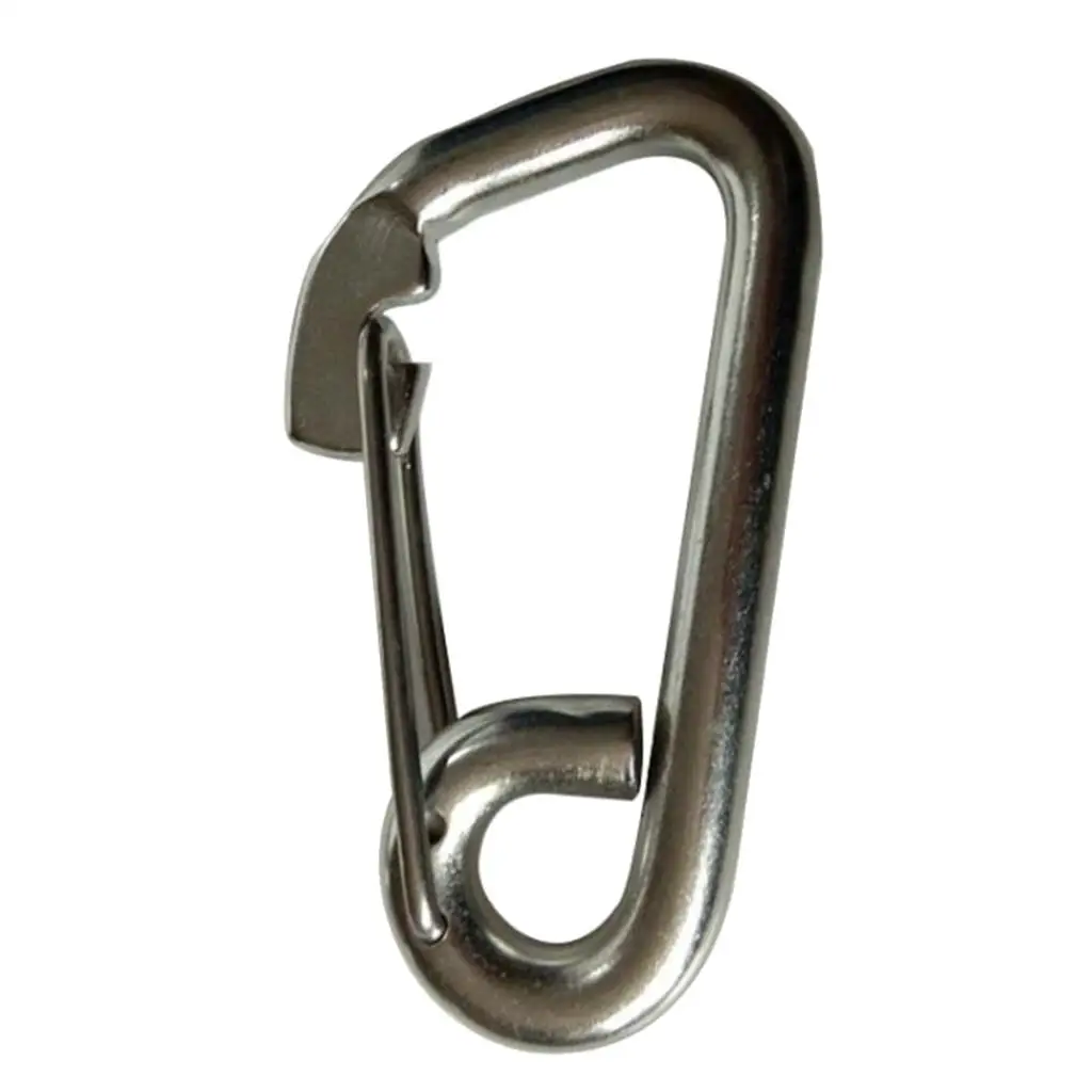 

Durable Stainless Steel Boat Snap Hook Safety Carabiner Keychain Eyelet Clasp for Marine Supplies Traveling