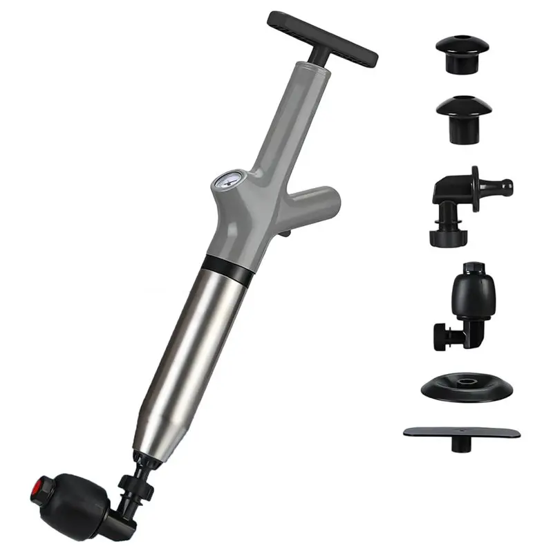 

ABGH-Помпа для прочистки канализации высокого давления с манометром, сверхмощное средство для удаления засоров для ванной, кухни, напольных стоков