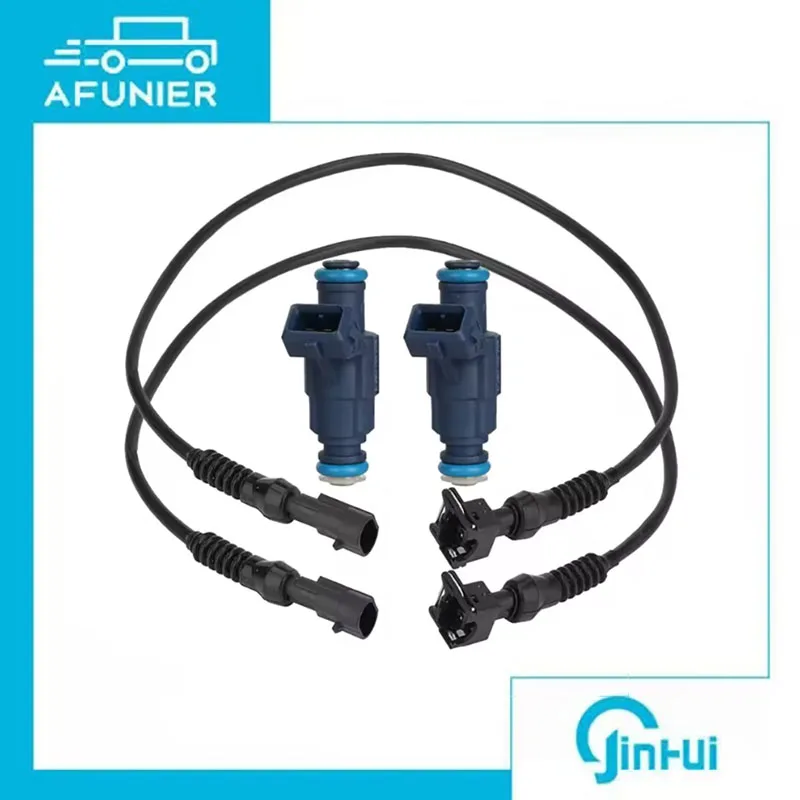 

2Pairs Fuel Injector with Pigtail Harness For Polaris RZR Sportsman Ranger EFI 700 800 2005-2014 OE No.:1202863,0280156208