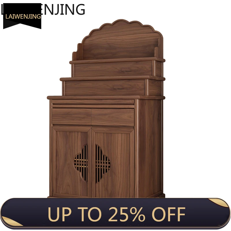 

MJY New Chinese Style Simple Altar Incense Case Home Solid Wood God Table Cabinet Three-Layer Buddha Table