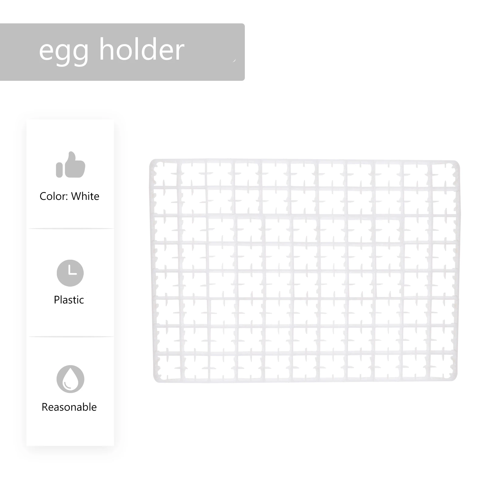 

1pc Egg Storage Container Protective Holder Tray Large Capacity Organizer Home Use Plastic Egg Tray Eggs Incubation Home Daily