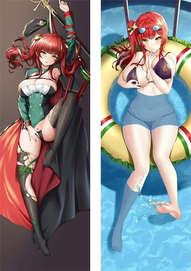كيس وسادة لعبة الأنيمي Azur Lane ، USS Honolulu Waifu Dakimakura ، فتاة مثيرة ، غطاء مزخرف طويل ، مفروشات منزل ، 60x180cm