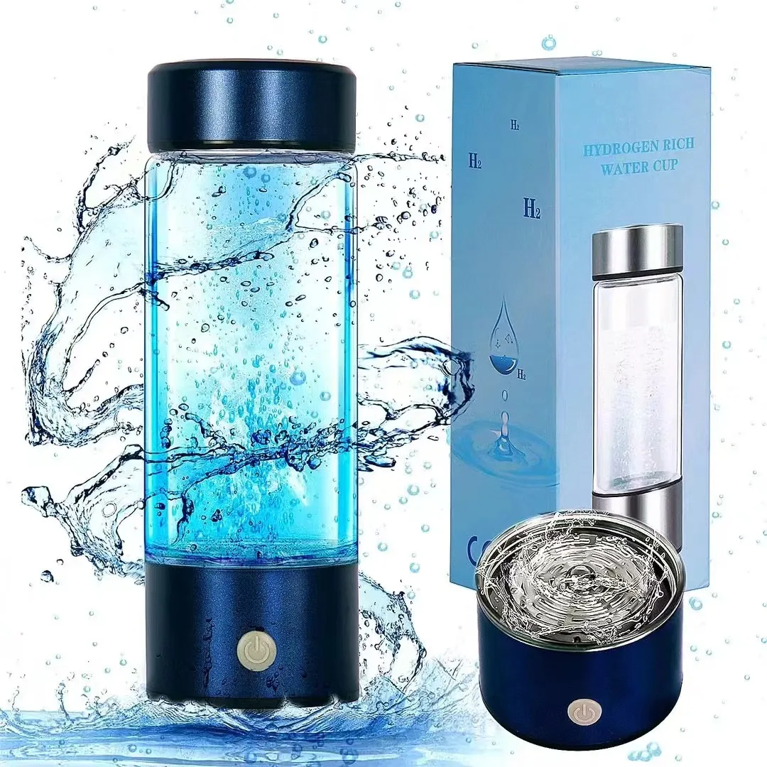 

Hydrogen Water Bottle, Portable Hydrogen Water Ionizer Machine Generator Rechargeable Hydrogen Rich Water Glass Health Cup