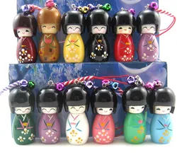 Wholesale lot 20pcs Cartoon Japanese Oriental Kokeshi Doll Handbag Charm Jewelry Accessory  Gifts H-13