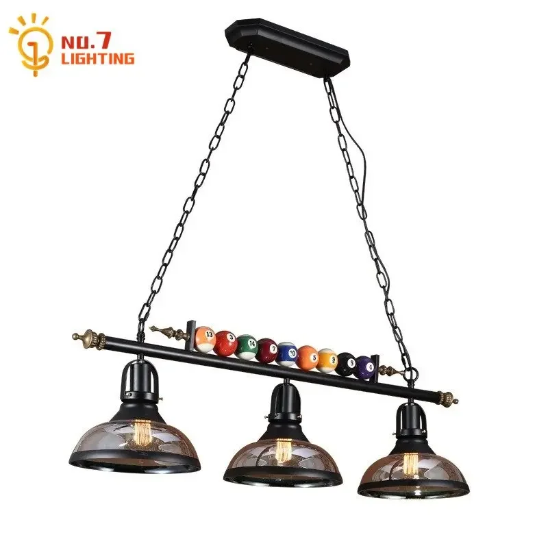 

Industrial Retro Vintage Billiard Pendant Lights LED E27 Art Decorative Hanging Lamp Studio Coffee Tables Loft Cafe Restaurant