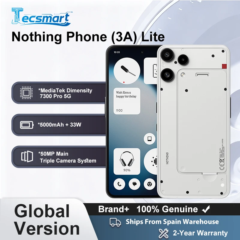 Nothing Phone (3A) Lite 50MP Camera 6.77″ AMOLED 120Hz Mediatek Dimensity…
