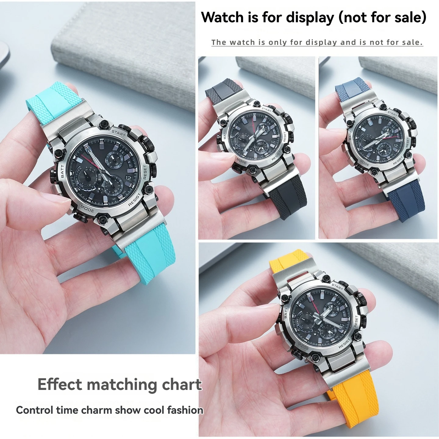 For/Casio/G-SHOCK/MTG-B3000/5672/FKM/Rubber/Quick/Release/Watch/Band/Strap,/Men's/Sports/Upgrade/Replacement/Parts