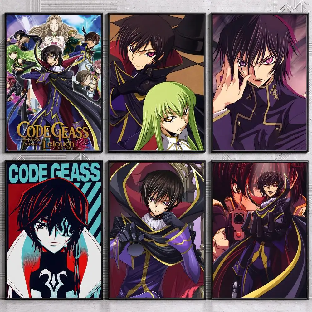 Modern Retro Animated CODE GEASS Lelouch of the Rebellion Poster Modern Wall Art Bedroom Living Room Print Unframed