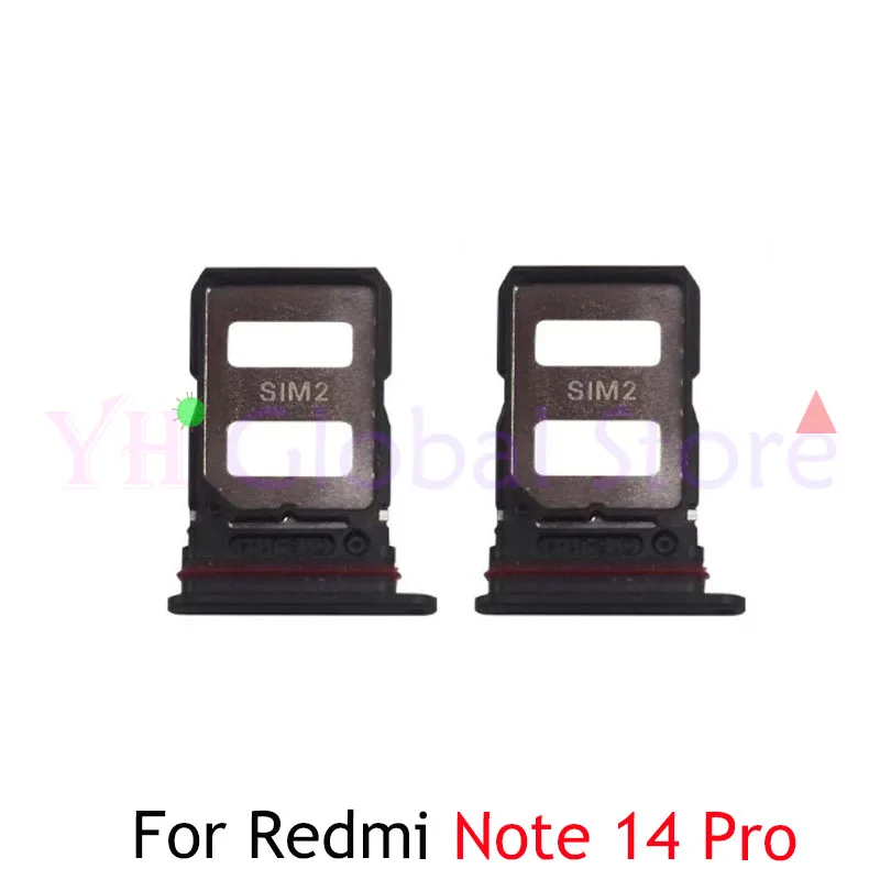 5 pezzi per Xiaomi Redmi Note 14 Pro + Plus supporto per vassoio slot per scheda SIM parti di riparazione per scheda SIM