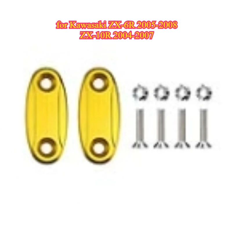 

Заглушки для отверстий под зеркала, декоративные колпачки для зеркал, подходят для Kawasaki ZX-6R 2005-2008, ZX-10R 2004-2007