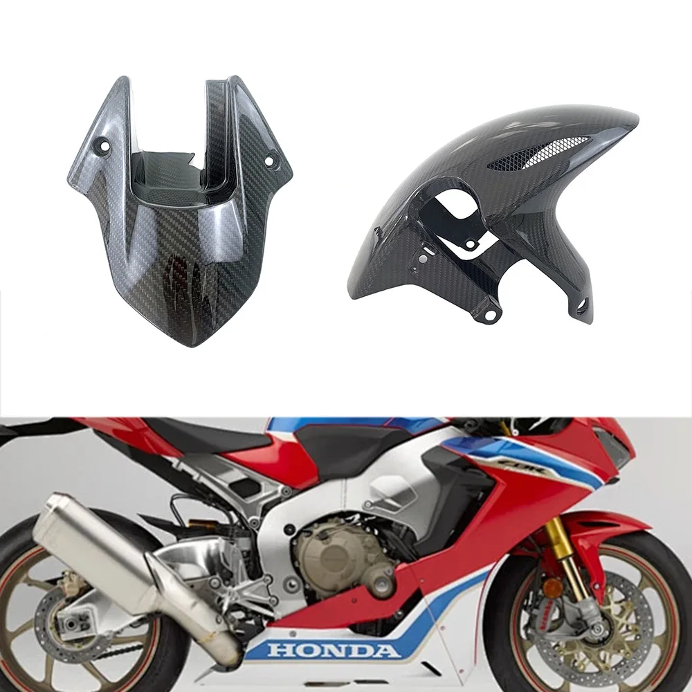 For HONDA CBR1000RR 2019 2020 2021 2022 2023 2024 Real Carbon Fiber Front Rear Fender Splash Hugger Mudguard Motorcycle Parts
