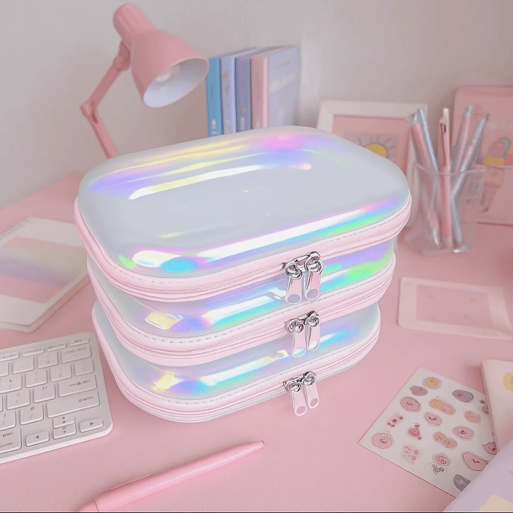 Transparent Laser Storage Box Desktop Size Organizer Design Transparent Storage Box High Quality Simple Desktop Organizer