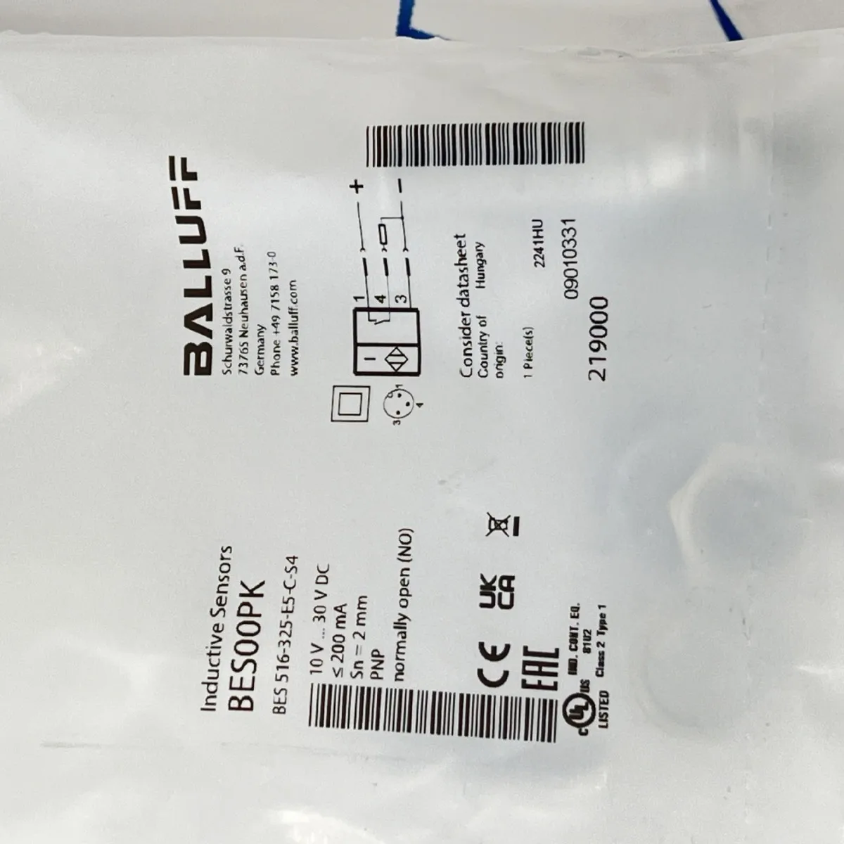 

2025 Balluff pressure sensor BTL-P-1014-2R Shanghai Senlayer spot supply
