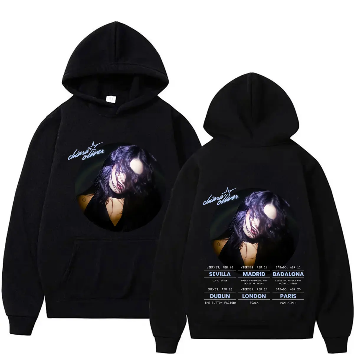 

Rapper Chiara Oliver 2026 Tour Merch Pullover Men Women Fashion Hoodie Oversized Punk Clothing Cozy Aesthetic Sweatshirts Unisex