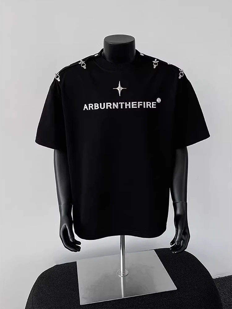 

Мужская футболка Bla ort Sve Aircrt Bule на одно плечо Heavyweight Cleanfit American Sle Summer Faion Casua...