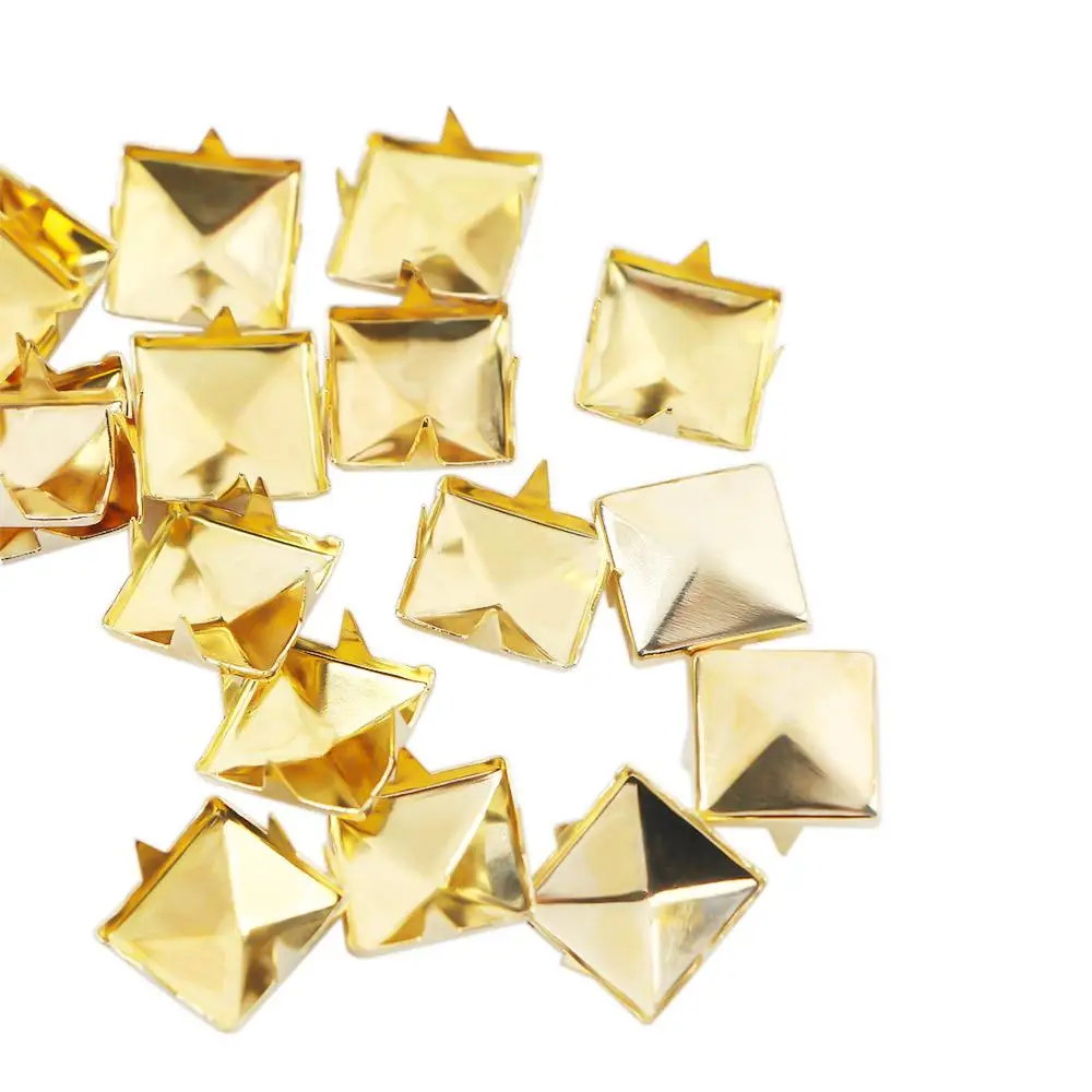 

6/8/10/12 mm Pyramid Shape Quality Silver Metal for Hat,Bag,Clothes DIY Studs Square Rivets Sewing Decor Garment Supplies