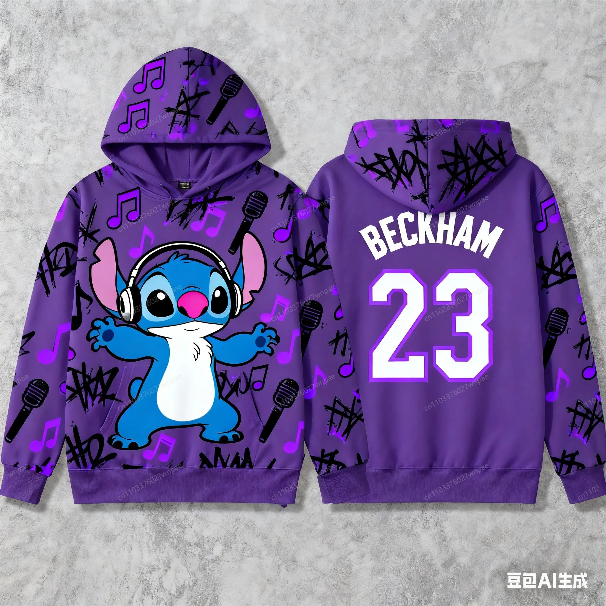 سترة جيرسي بغطاء للرأس بطباعة ثلاثية الأبعاد من AI-Creative Stitch: أنيقة ومريحة رياضية كاجوال كلاسيكية، ضرب عالمي لطيف وأجنبي، جاهز للجنسين للبالغين والأطفال