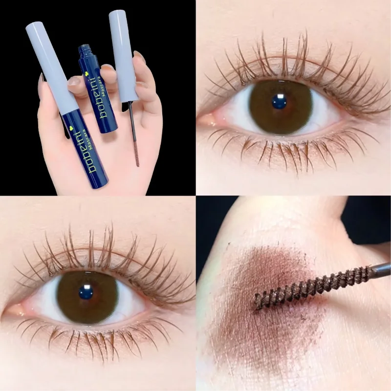 Mascara con cabezal de cepillo suave, resistente al agua/sudor, no es fácil de difuminar, para principiantes