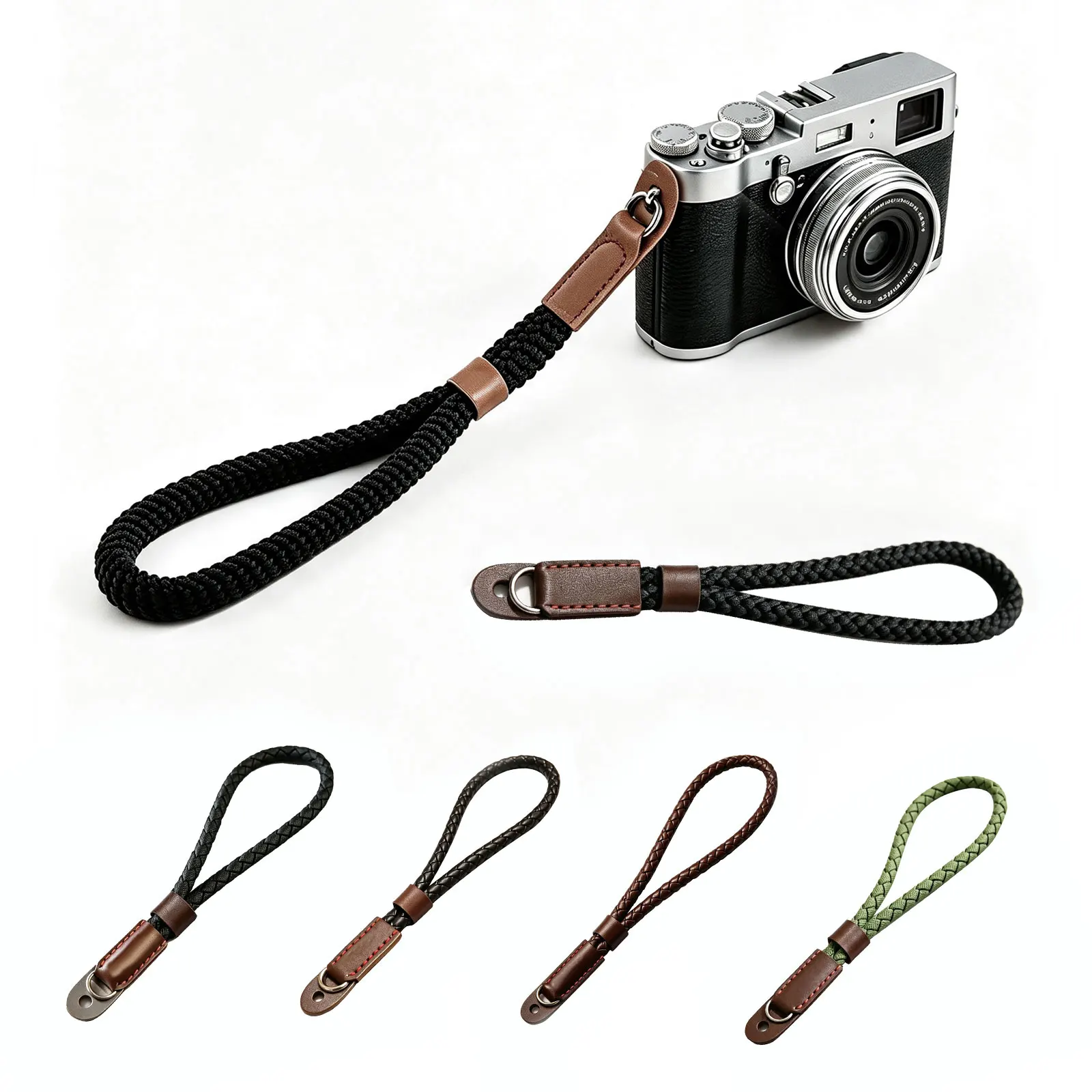 Handmade Camera Wrist Strap Release Cotton/PU/Canvas Digital Camera Wrist Weave Prevent Dropping SLR Hand Strap
