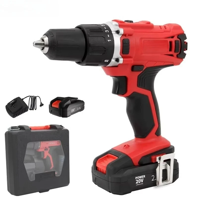 PA4220A-Y-2S-1 Popular Lithium DC 20V Cordless Impact Screwdriver Drill Set With Variable Speed And 50Nm Max Torque