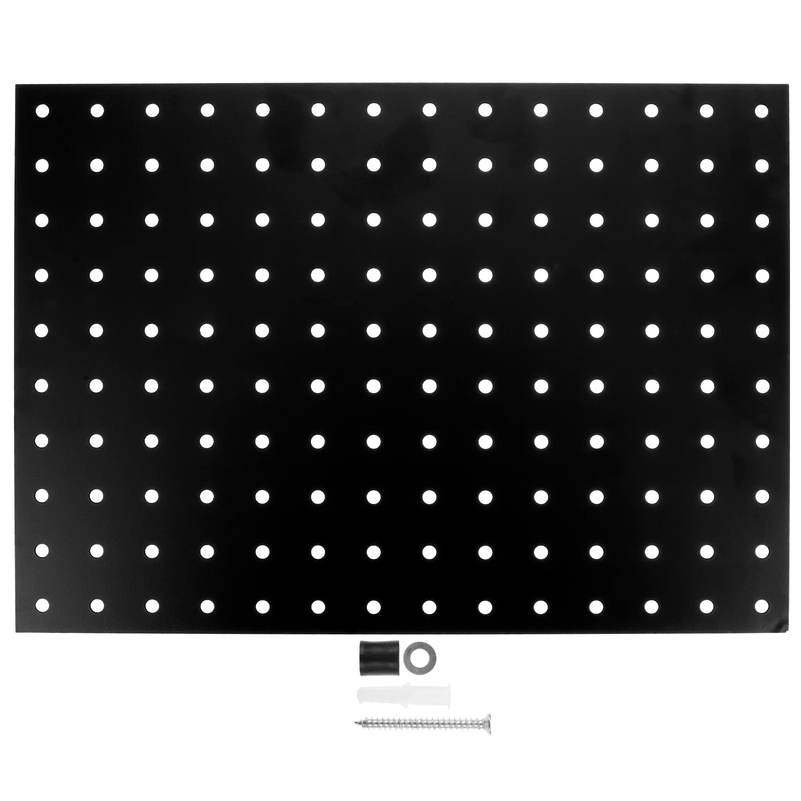 

Metal Perforated Pegboard Panel 35.6CMx25CM Black Single Tool ganizer Wall Mount for Garage Workshop Storage System Easy Install