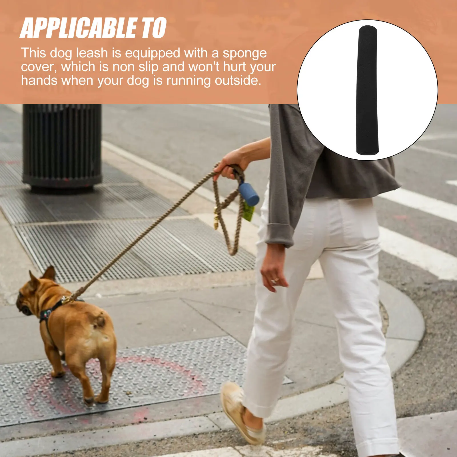 

4Pcs Pet Leash Handle Sponge Sleeves Comfortable Grip Non Slip Dog Leash Accessories Perfect Gift Sponge Sleeves