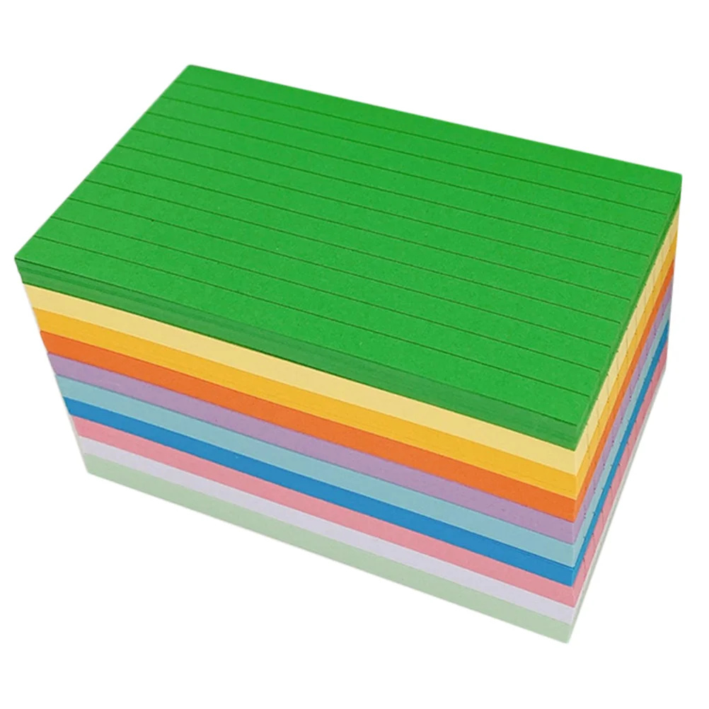 500 Sheets Index Cards Sticky Notes Colored Daily Use Blank Small American Style Coloured Flash Business