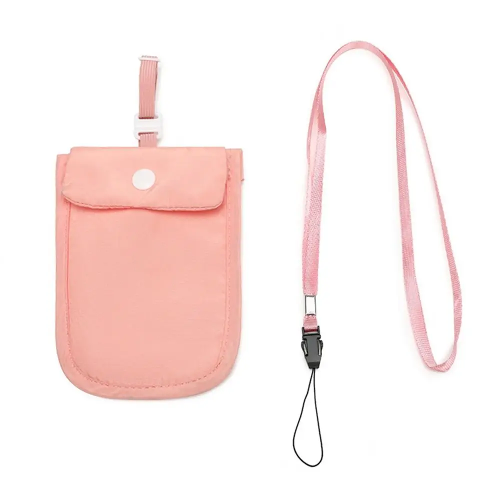 Portable RFID-Blocking Bra Wallet with Adjustable Elastic Strap Ultra-thin Secret Pocket Invisible Money Pouch Women Girls