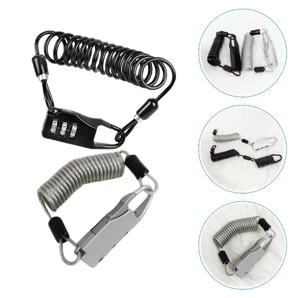 

2pcs Steel Cable Lock Motorcycle Bike Secure Fixing Tool Durable Metal Lock Compact Lightweight Easy Carry Reliable