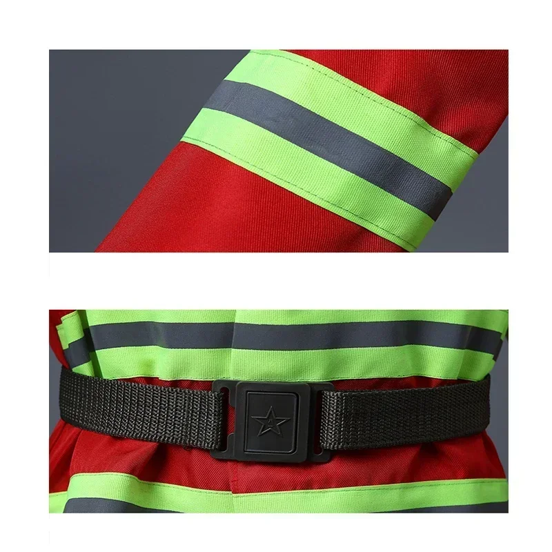 Boy Red Firefighter Halloween Cosplay Uniform Toys Boys Sam Firemen Role Work Clothing Suit Girl Performance Party Costumes - Image 4